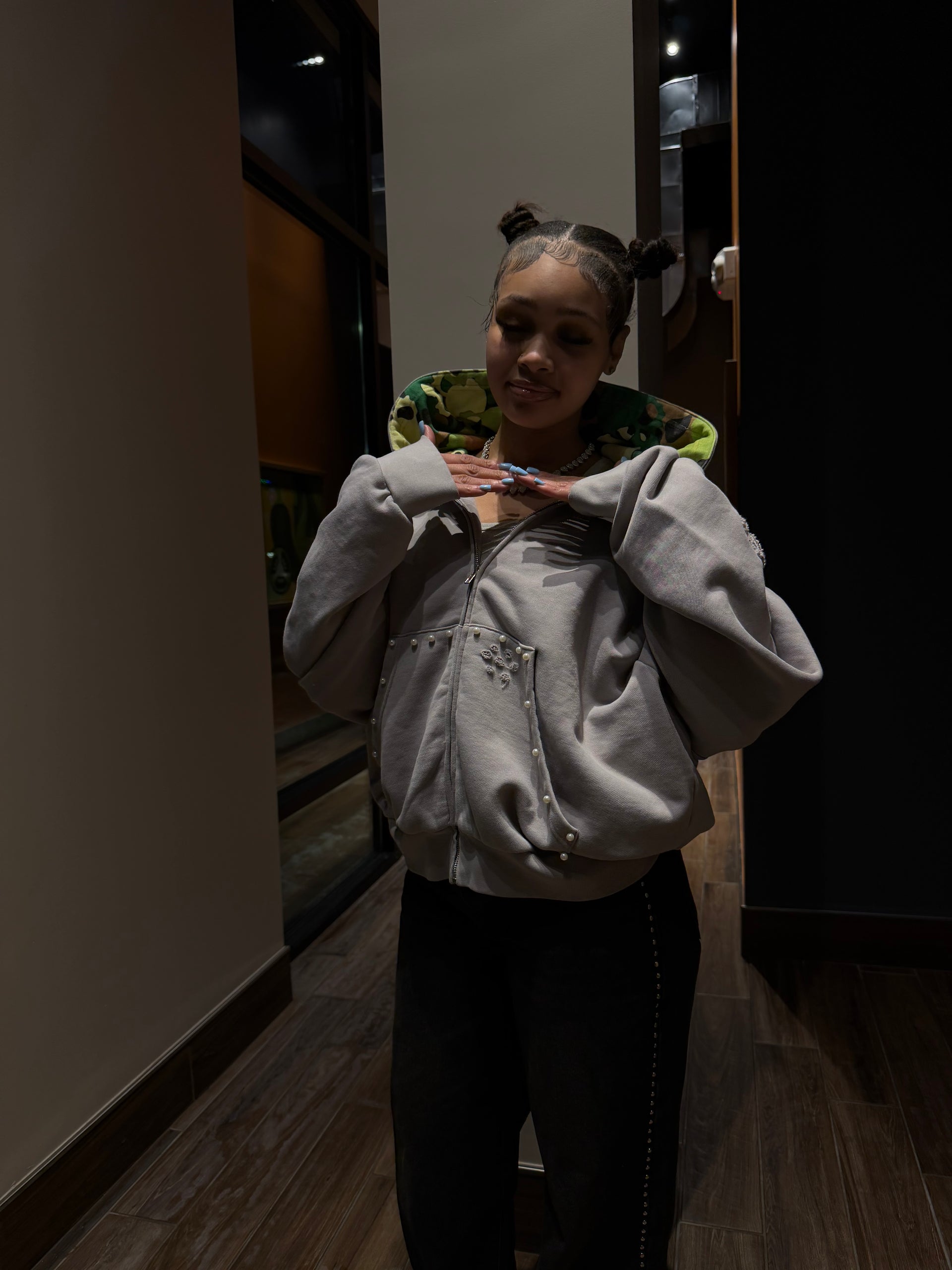 “AFTERIMAGE” Pearl Hoodie